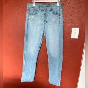 American Eagle Straight Leg Light Wash Jeans